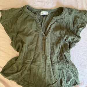 Olive Green Women's Top